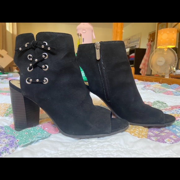Circus Peeptoe Black Ankle Boots size 6 - Picture 1 of 7